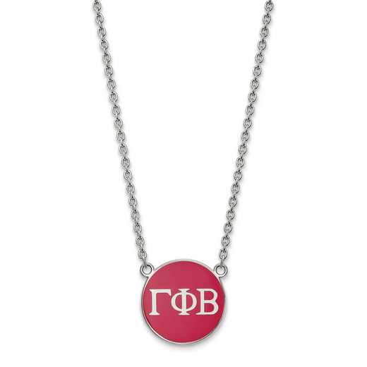 SS030GPB-18: SS LogoArt Gamma Phi Beta Large Enl Pend w/Necklace