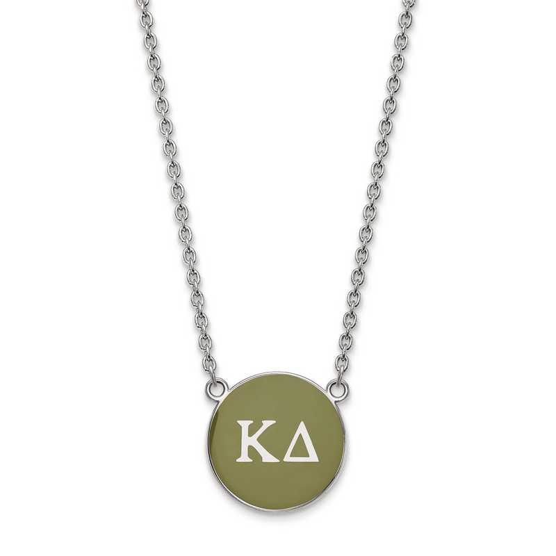 SS030KD-18: SS LogoArt Kappa Delta Large Enl Pend w/Necklace