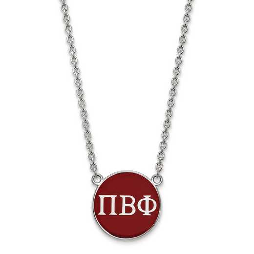 SS030PBP-18: SS LogoArt Pi Beta Phi Large Enl Pend w/Necklace