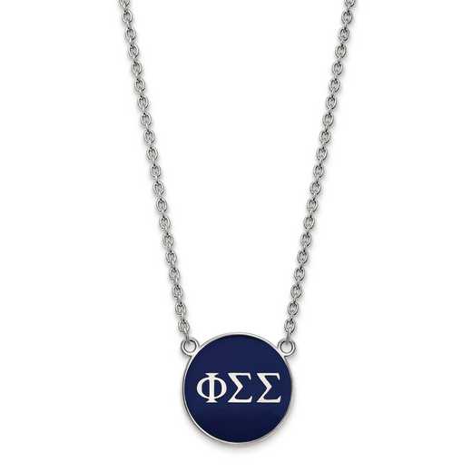 SS030PSS-18: SS LogoArt Phi Sigma Sigma Large Enl Pend w/Necklace