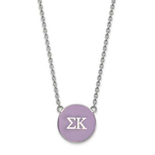 SS030SKP-18: SS LogoArt Sigma Kappa Large Enl Pend w/Necklace