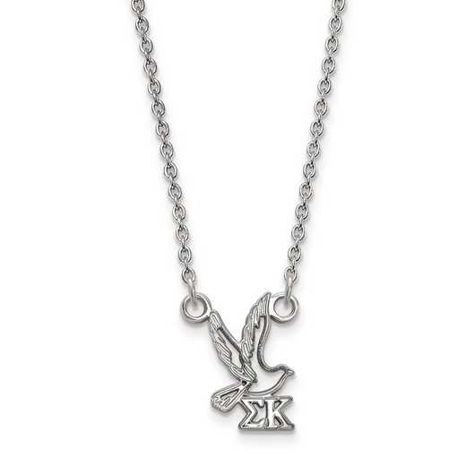 SS039SKP-18: SS LogoArt Sigma Kappa XS Pend w/Necklace