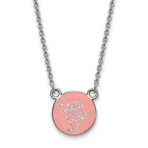 SS042DZ-18: SS LogoArt Delta Zeta Sm Enl Pend w/Necklace