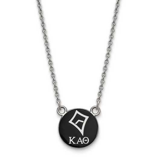 SS042KAT-18: SS LogoArt Kappa Alpha Theta Sm Enl Pend w/Necklace