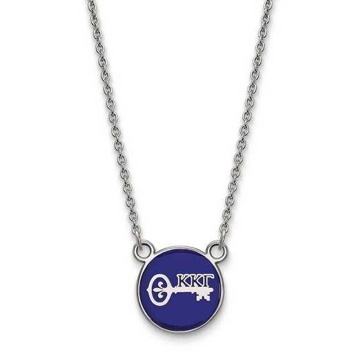 SS042KKG-18: SS LogoArt Kappa Kappa Gamma Sm Enl Pend w/Necklace