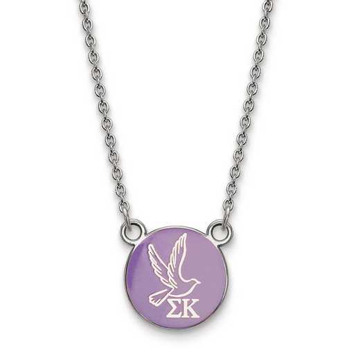 SS042SKP-18: SS LogoArt Sigma Kappa Sm Enl Pend w/Necklace