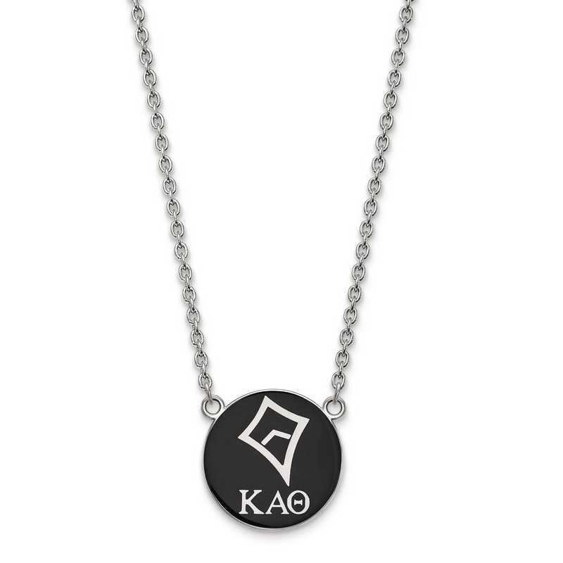 SS043KAT-18: SS LogoArt Kappa Alpha Theta Large Enl Pend w/Necklace