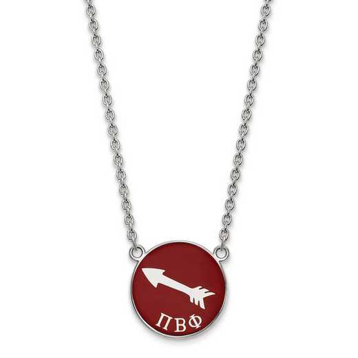 SS043PBP-18: SS LogoArt Pi Beta Phi Large Enl Pend w/Necklace