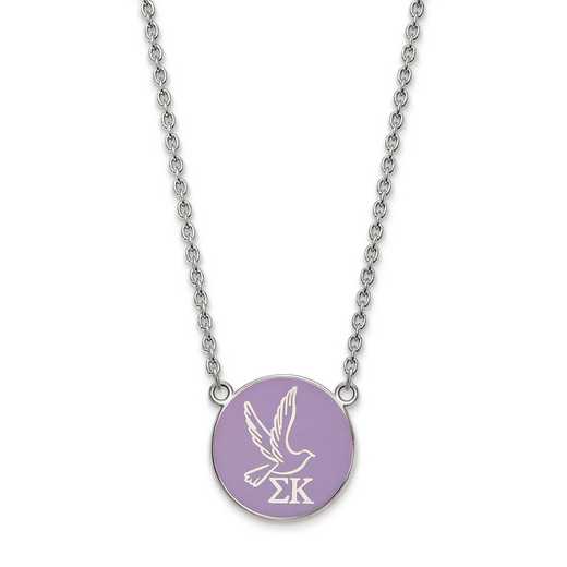 SS043SKP-18: SS LogoArt Sigma Kappa Large Enl Pend w/Necklace