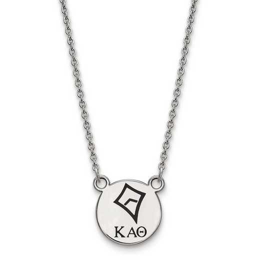 SS044KAT-18: SS LogoArt Kappa Alpha Theta Sm Enl Pend w/Necklace