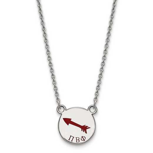 SS044PBP-18: SS LogoArt Pi Beta Phi Sm Enl Pend w/Necklace