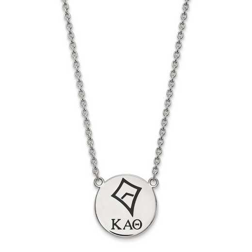 SS045KAT-18: SS LogoArt Kappa Alpha Theta Large Enl Pend w/Necklace