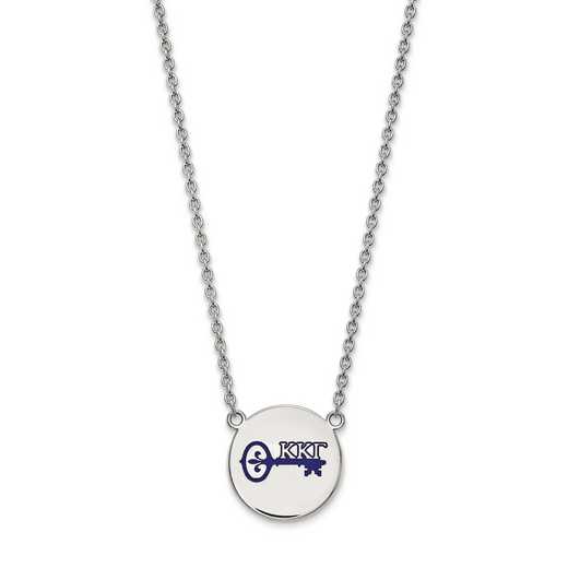 SS045KKG-18: SS LogoArt Kappa Kappa Gamma Large Enl Pend w/Necklace