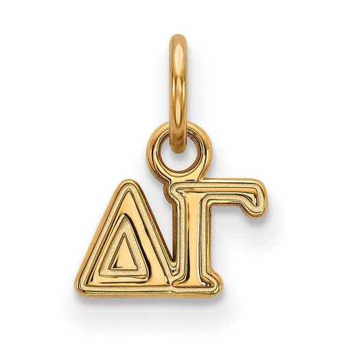 GP001DG: Sterling Silver w/GP LogoArt Delta Gamma XS Pendant