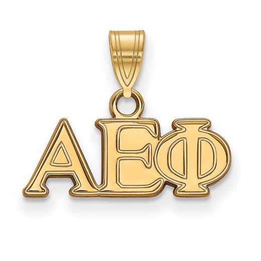 GP002AEP: Sterling Silver w/GP LogoArt Alpha Epsilon Phi Small Pendant