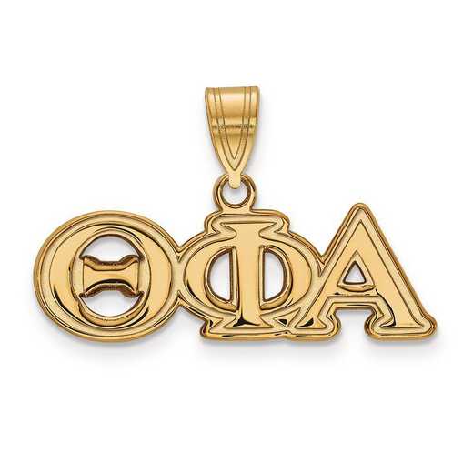 GP003TPA: Sterling Silver w/GP LogoArt Theta Phi Alpha Medium Pendant