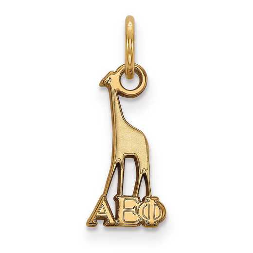 GP034AEP: Sterling Silver w/GP LogoArt Alpha Epsilon Phi XS Pendant