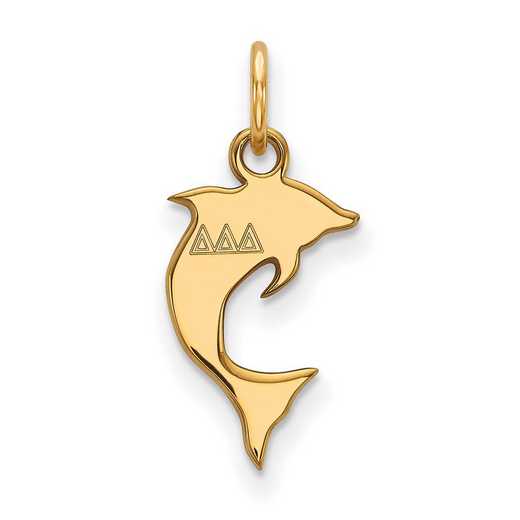 GP034DDD: Sterling Silver w/GP LogoArt Delta Delta Delta XS Pendant