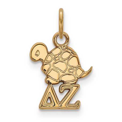 GP034DZ: Sterling Silver w/GP LogoArt Delta Zeta XS Pendant