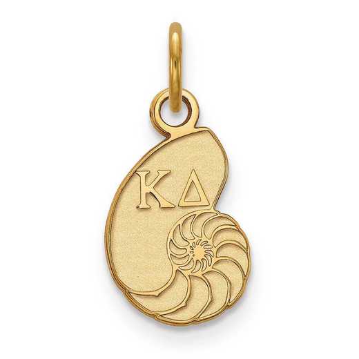 GP034KD: Sterling Silver w/GP LogoArt Kappa Delta XS Pendant