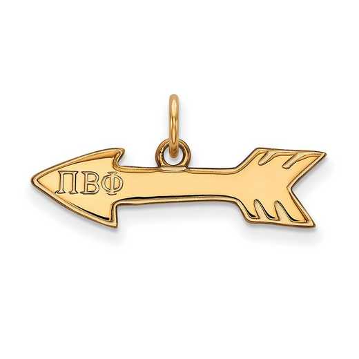 GP034PBP: Sterling Silver w/GP LogoArt Pi Beta Phi XS Pendant