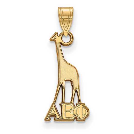 GP035AEP: Sterling Silver w/GP LogoArt Alpha Epsilon Phi Small Pendant