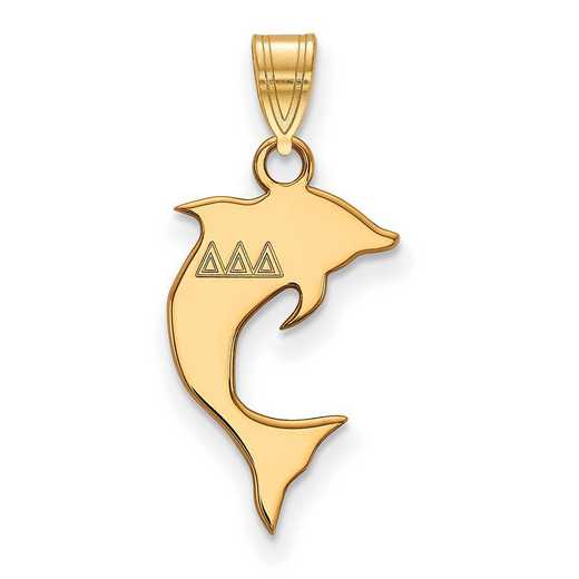 GP035DDD: Sterling Silver w/GP LogoArt Delta Delta Delta Small Pendant