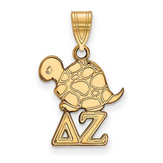 GP035DZ: Sterling Silver w/GP LogoArt Delta Zeta Small Pendant