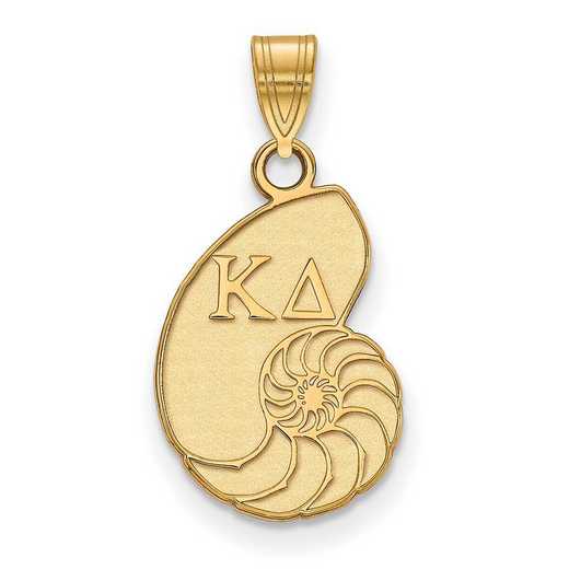 GP035KD: Sterling Silver w/GP LogoArt Kappa Delta Small Pendant