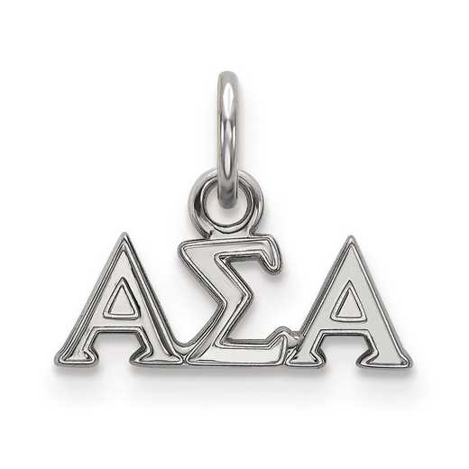 SS001ASI: Sterling Silver LogoArt Alpha Sigma Alpha XS Pendant