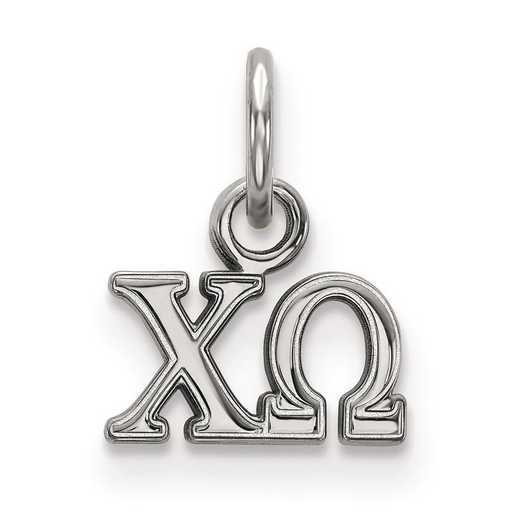 SS001CHO: Sterling Silver LogoArt Chi Omega XS Pendant