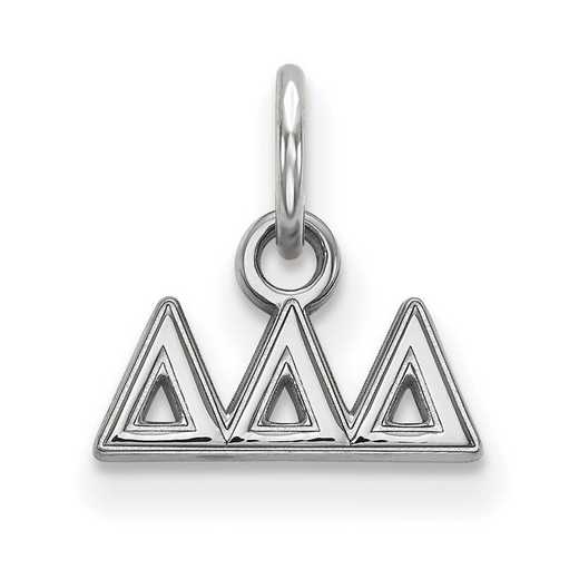 SS001DDD: Sterling Silver LogoArt Delta Delta Delta XS Pendant