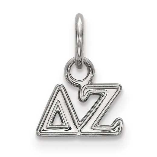 SS001DZ: Sterling Silver LogoArt Delta Zeta XS Pendant