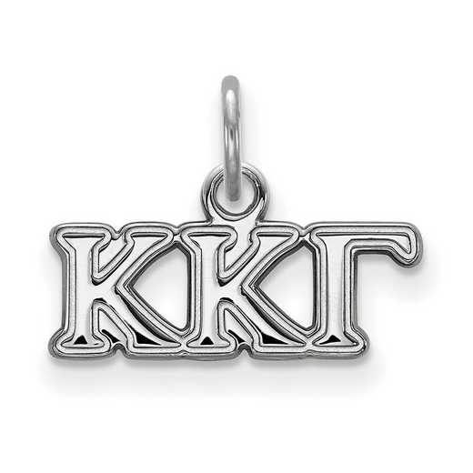 SS001KKG: Sterling Silver LogoArt Kappa Kappa Gamma XS Pendant