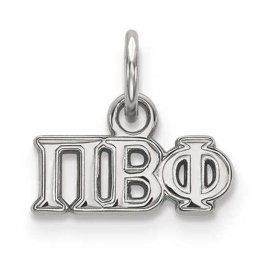 SS001PBP: Sterling Silver LogoArt Pi Beta Phi XS Pendant