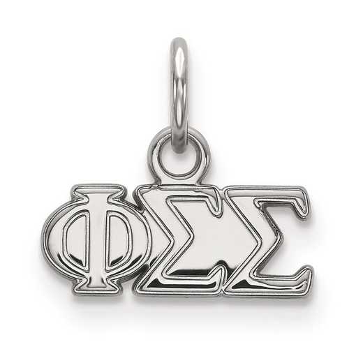 SS001PSS: Sterling Silver LogoArt Phi Sigma Sigma XS Pendant