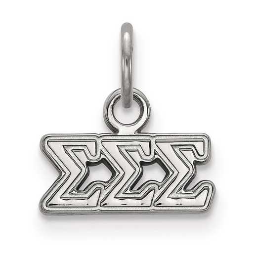 SS001SSS: Sterling Silver LogoArt Sigma Sigma Sigma XS Pendant