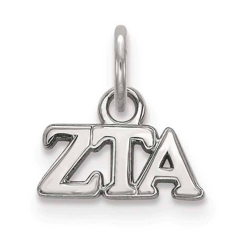 SS001ZTA: Sterling Silver LogoArt Zeta Tau Alpha XS Pendant
