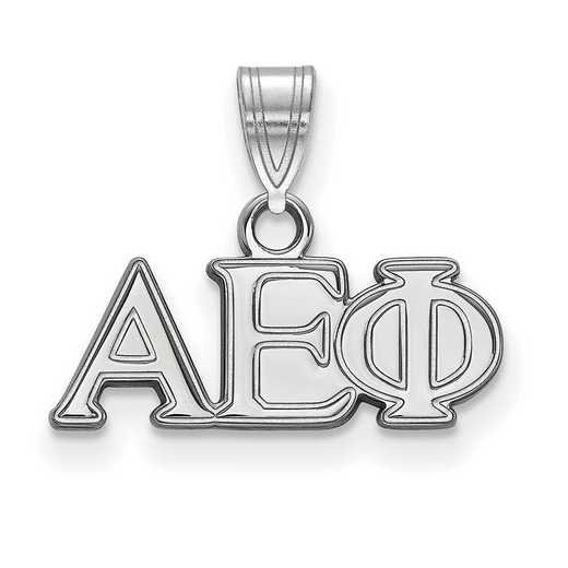 SS002AEP: SS Rhodium-plated LogoArt Alpha Epsilon Phi Small Pendant