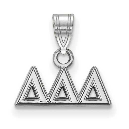 SS002DDD: SS Rhodium-plated LogoArt Delta Delta Delta Small Pendant