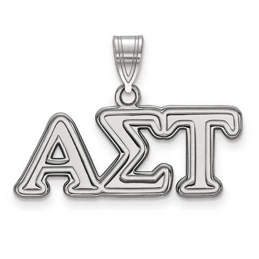 SS003ALS: Sterling Silver LogoArt Alpha Sigma Tau Medium Pendant