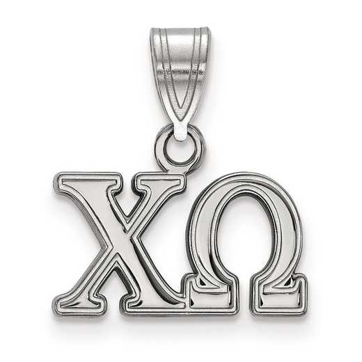 SS003CHO: Sterling Silver LogoArt Chi Omega Medium Pendant