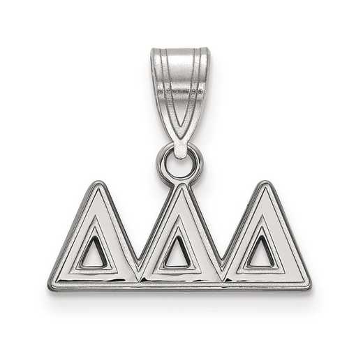 SS003DDD: Sterling Silver LogoArt Delta Delta Delta Medium Pendant