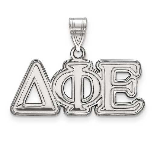 SS003DPH: Sterling Silver LogoArt Delta Phi Epsilon Medium Pendant