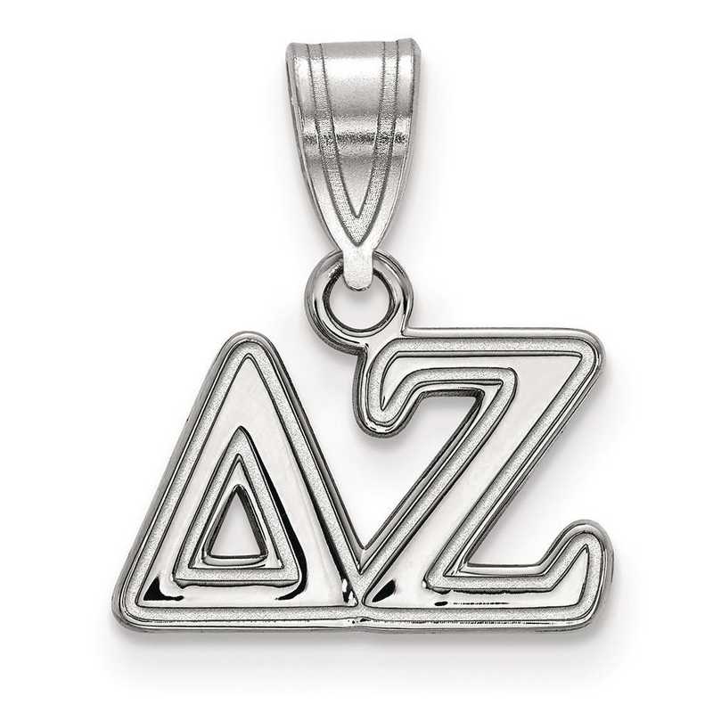SS003DZ: Sterling Silver LogoArt Delta Zeta Medium Pendant