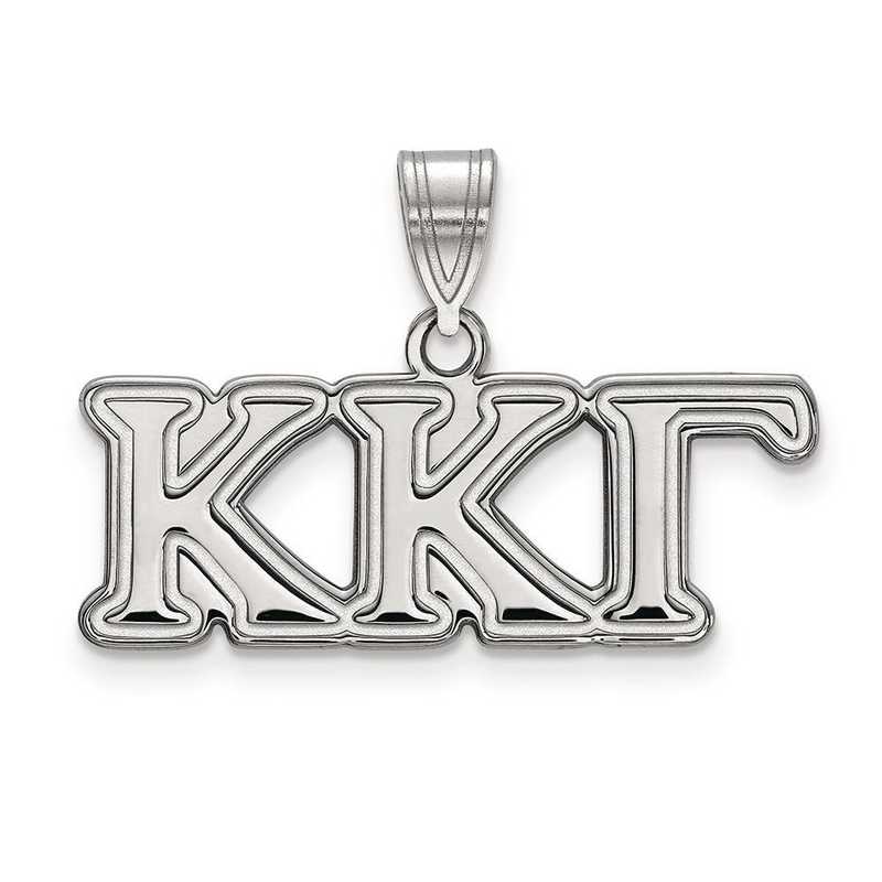 SS003KKG: Sterling Silver LogoArt Kappa Kappa Gamma Medium Pendant