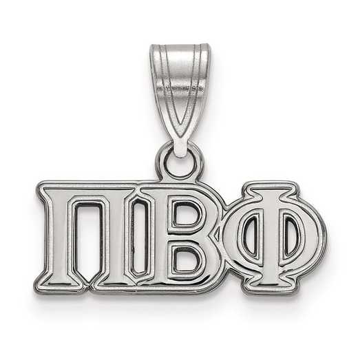 SS003PBP: Sterling Silver LogoArt Pi Beta Phi Medium Pendant