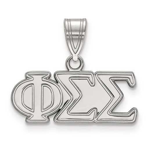 SS003PSS: Sterling Silver LogoArt Phi Sigma Sigma Medium Pendant