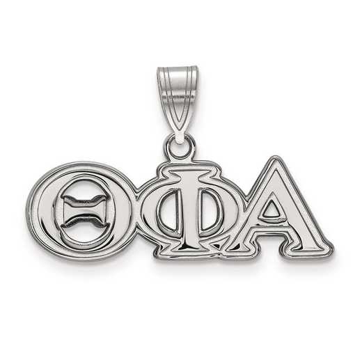 SS003TPA: Sterling Silver LogoArt Theta Phi Alpha Medium Pendant