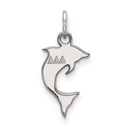 SS034DDD: Sterling Silver LogoArt Delta Delta Delta XS Pendant